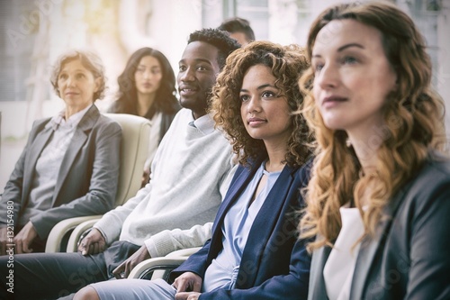 Focused business people during meeting photo
