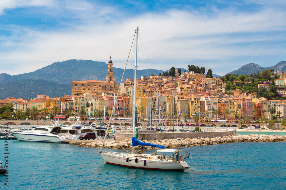 Menton on french Riviera, France