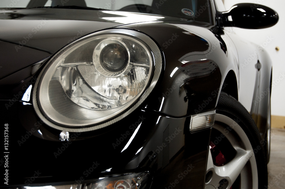 Sports car headlight and side