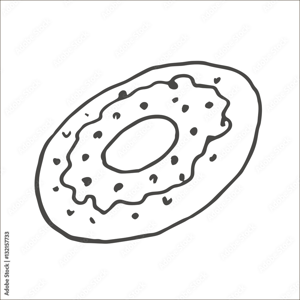 donut vector scetch donut vector scetch