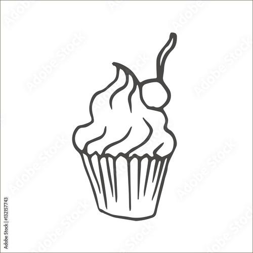 cake vector scetch