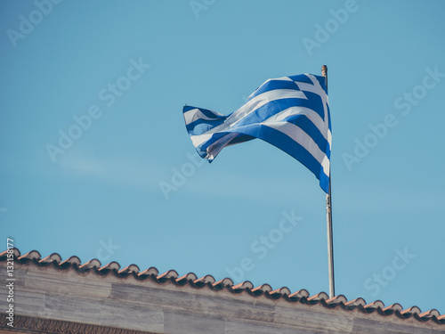 Waving flag of Greece