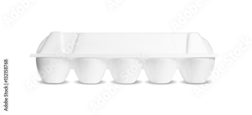 White empty plastic container for eggs