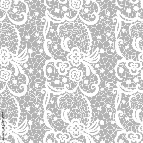 Lace seamless pattern with flowers