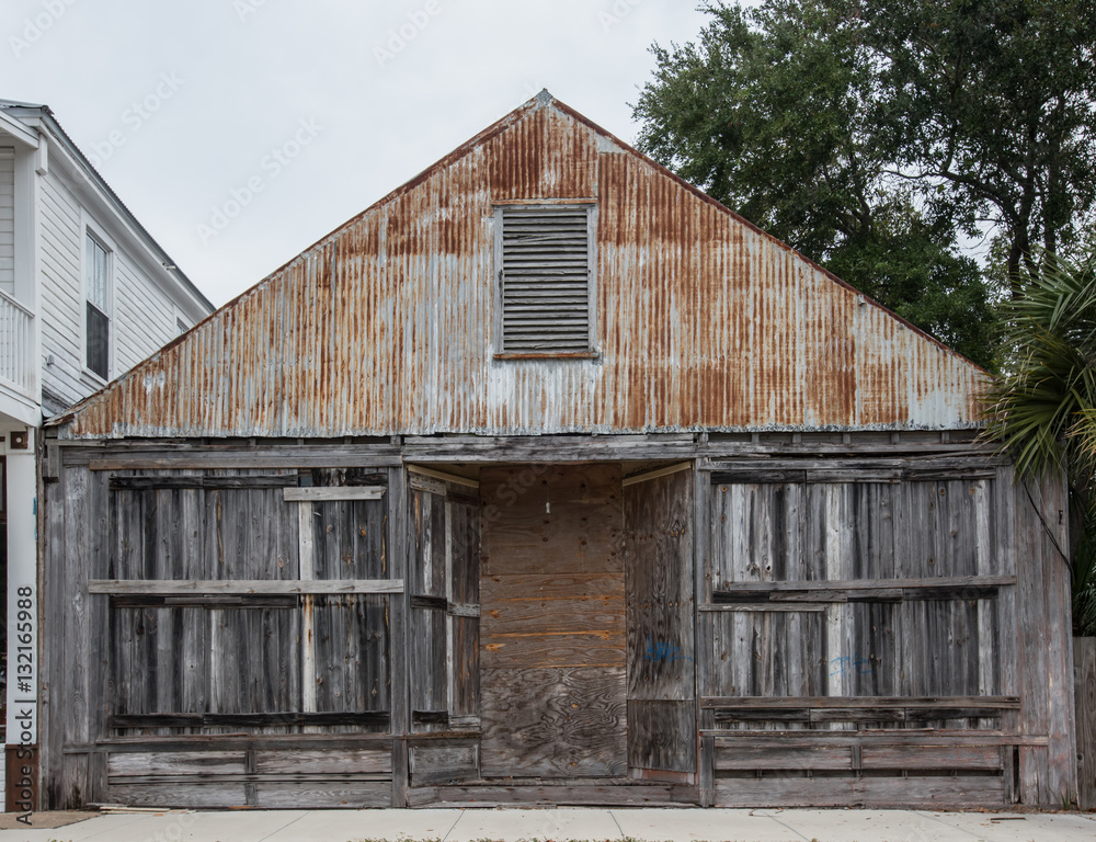 Wood and Metal Dilapidated Building Wood and Metal Dilapidated Building
