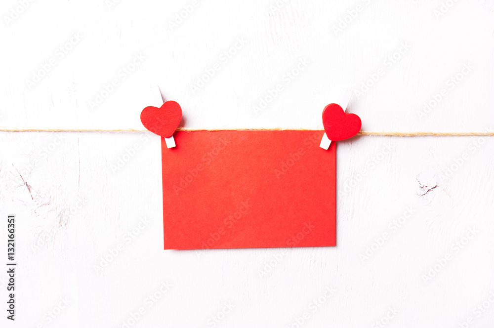 two red wooden heart hold leaf two red wooden heart hold leaf