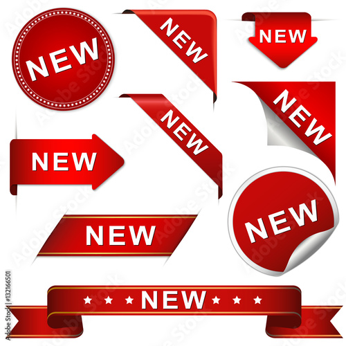 NEW - set of different red design elements