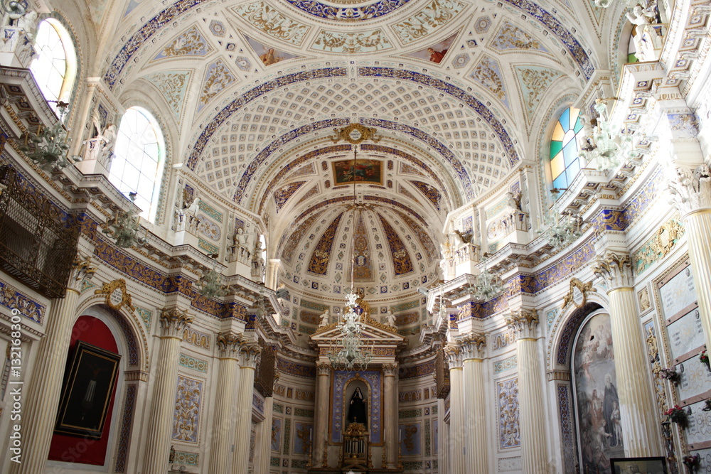Fototapeta premium Scicli, chiesa di san Giovanni Evangelista, interno