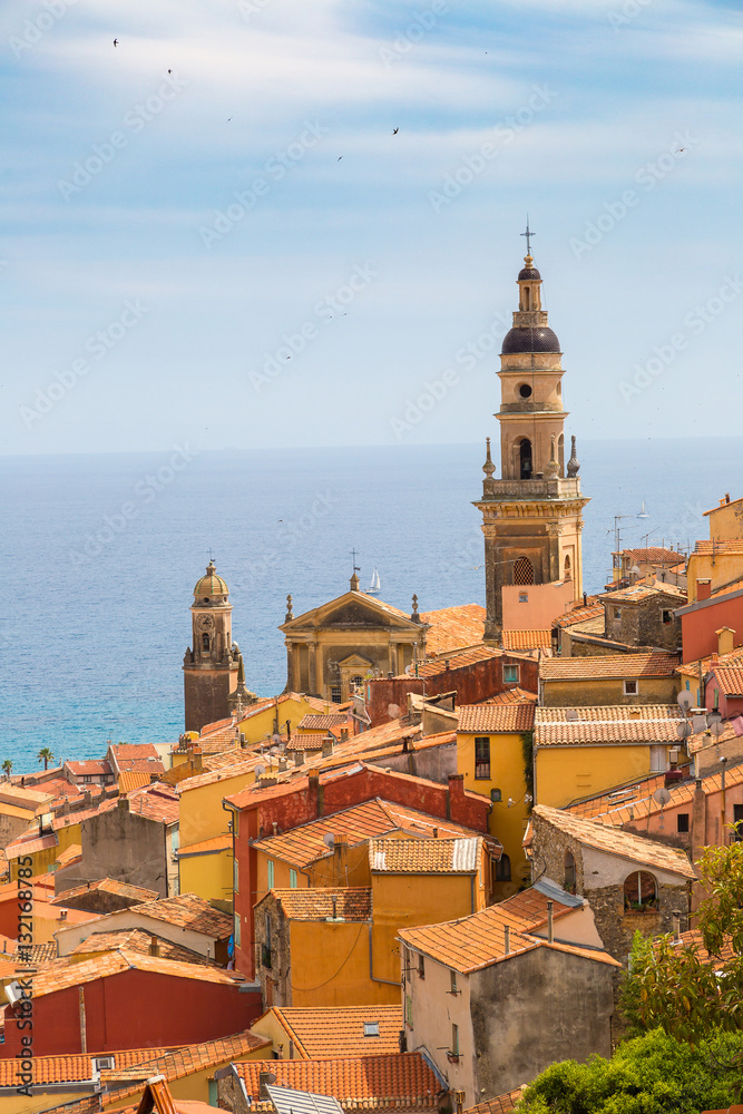 Obraz premium Panoramic view of Menton, France