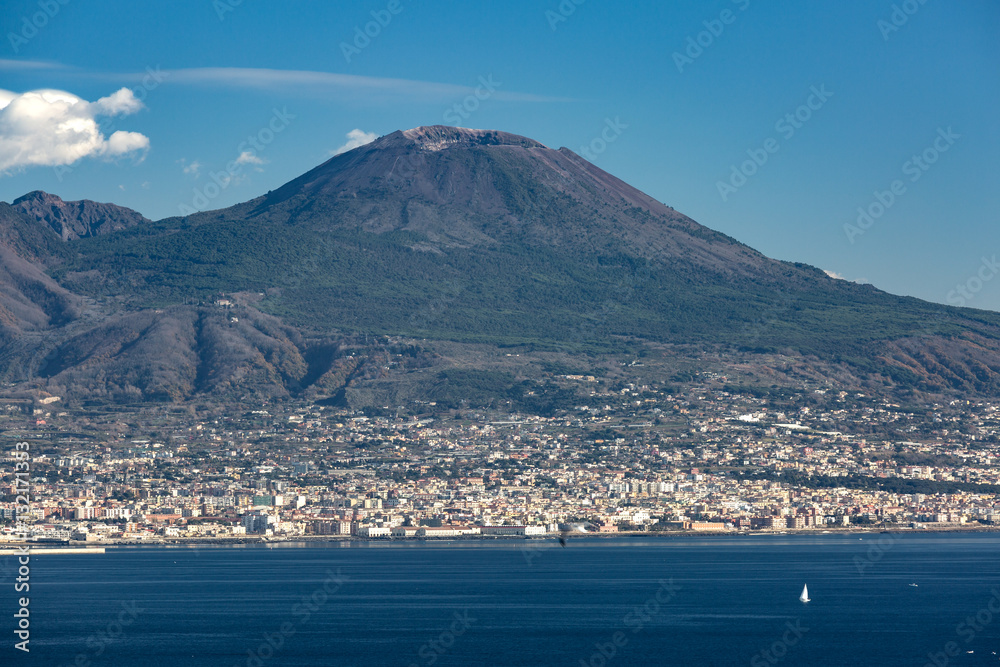 View of the Vesuvius mount