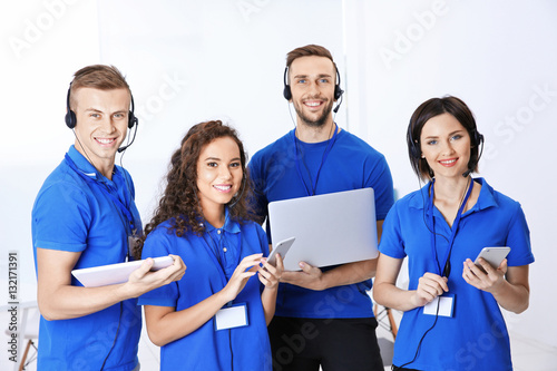 Team of friendly technical ...