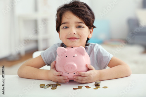 Portrait of cute little boy...