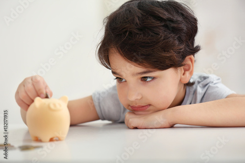 Portrait of cute little boy...