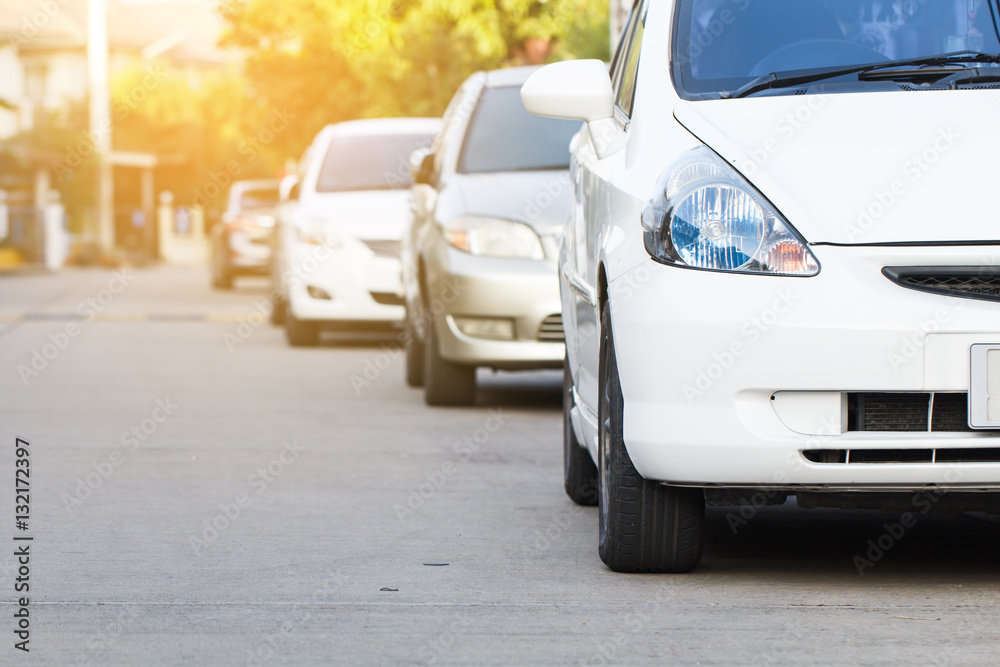 Cars on parking lot outdoor