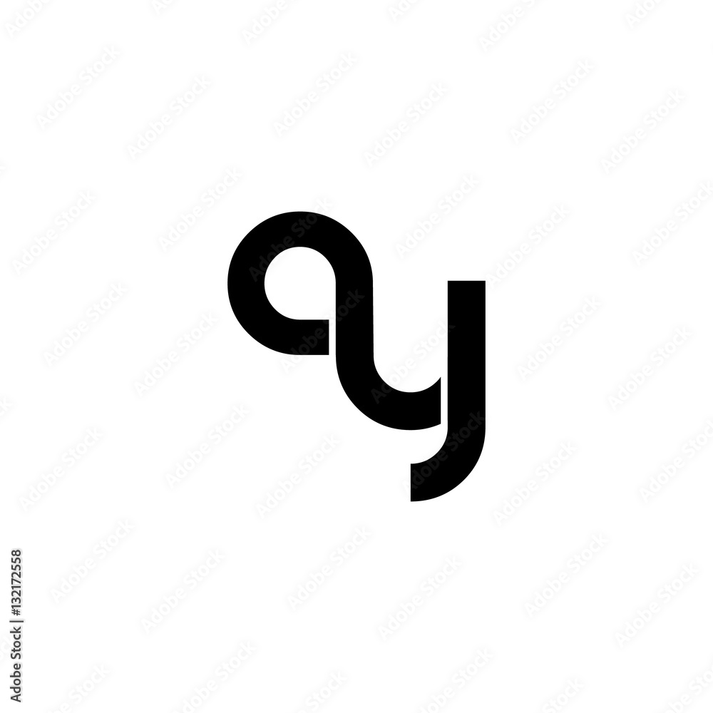 Initial Letter GY AY Rounded Lowercase Logo Initial Letter GY AY Rounded Lowercase Logo