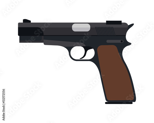Vector handgun icon.