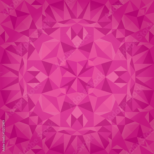 Vector Pink Magenta Crystal Triangles Texture Seamless Pattern. Festive and Glowing Repeat Surface Design. Great for Valentine's Day.