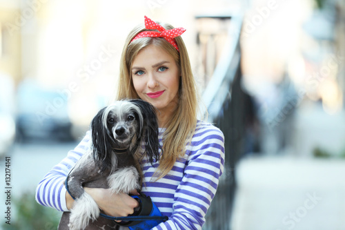 Beautiful young woman with ...