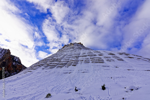 Checkerboard Mesa Under Dramatic Sky photo