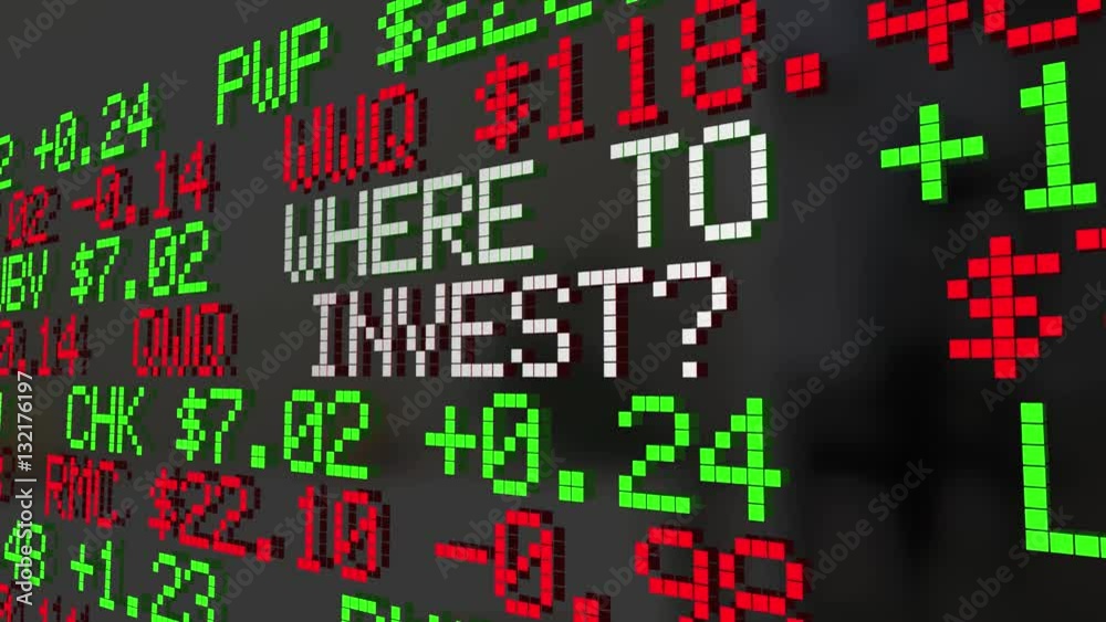 Where to Invest Stock Market Ticker Symbols 3d Animation Where to Invest Stock Market Ticker Symbols 3d Animation