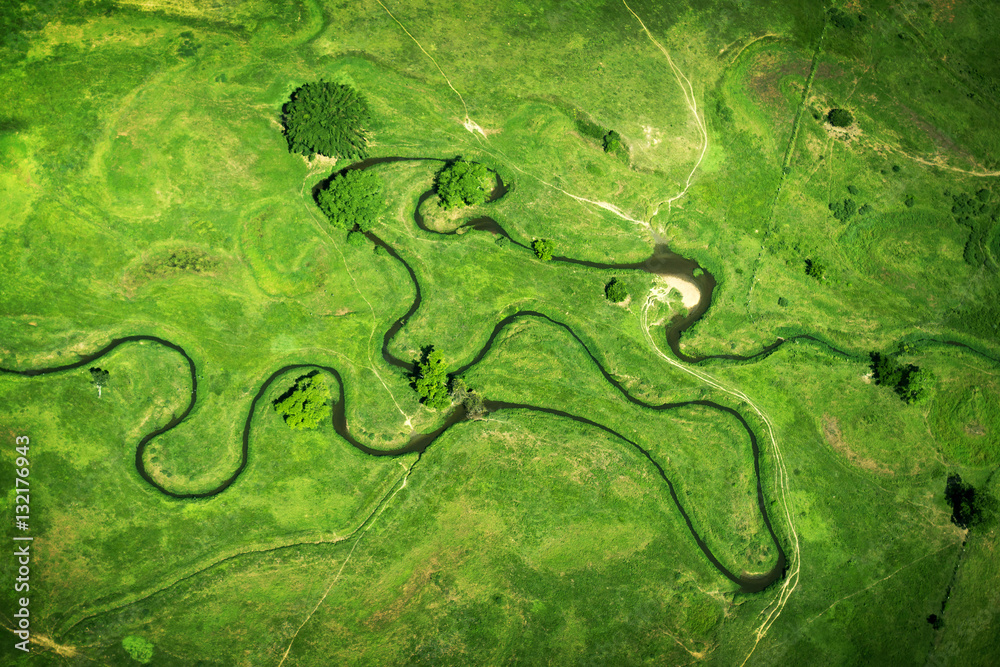 Obraz premium Weird stream seen from above