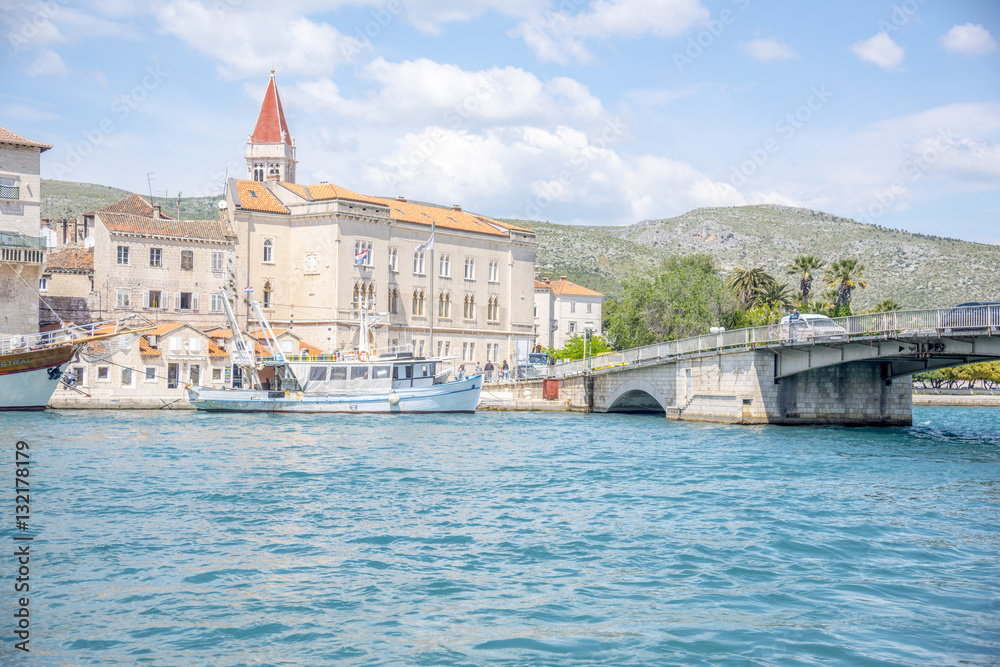 View of marina in Trogir, historic town in Croatia