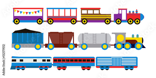 Toy train vector illustration.