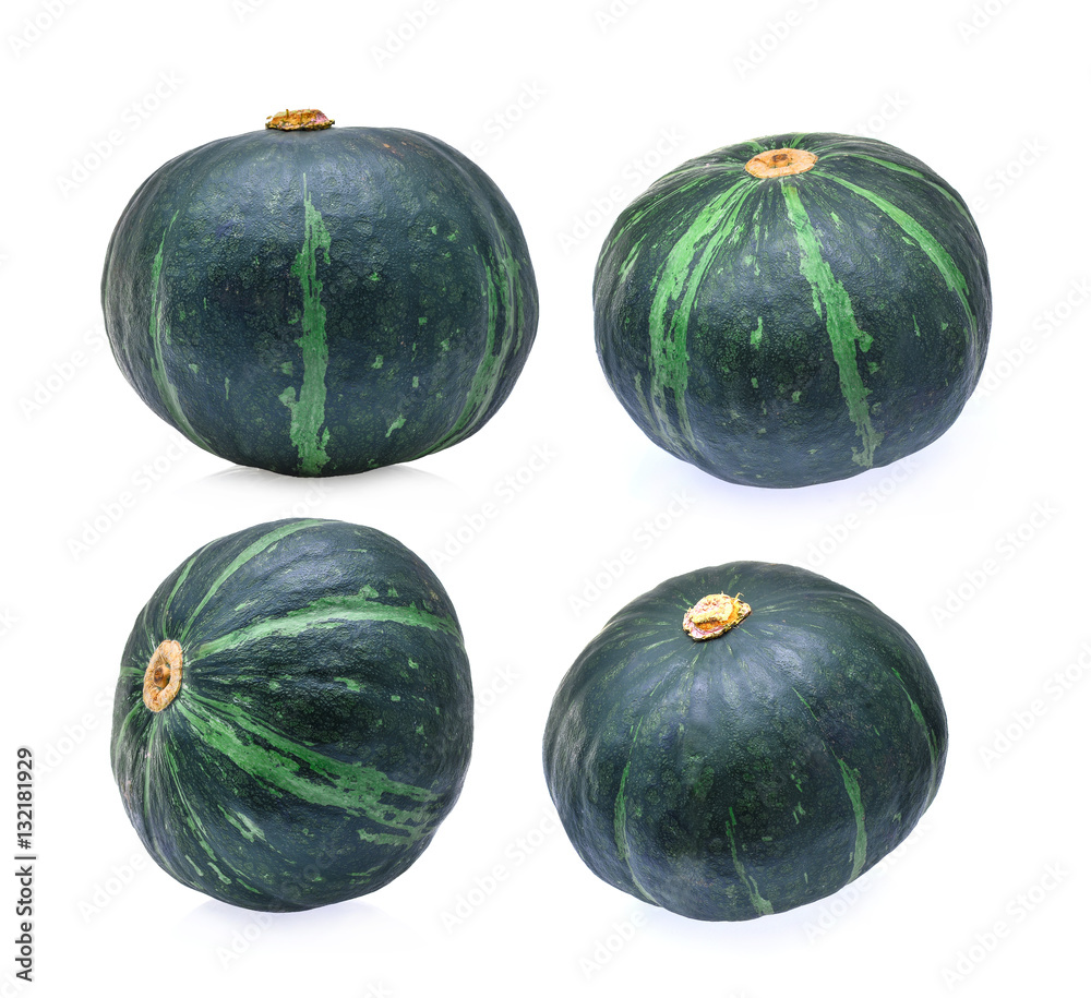 Green pumpkin isolated on white background Green pumpkin isolated on white background
