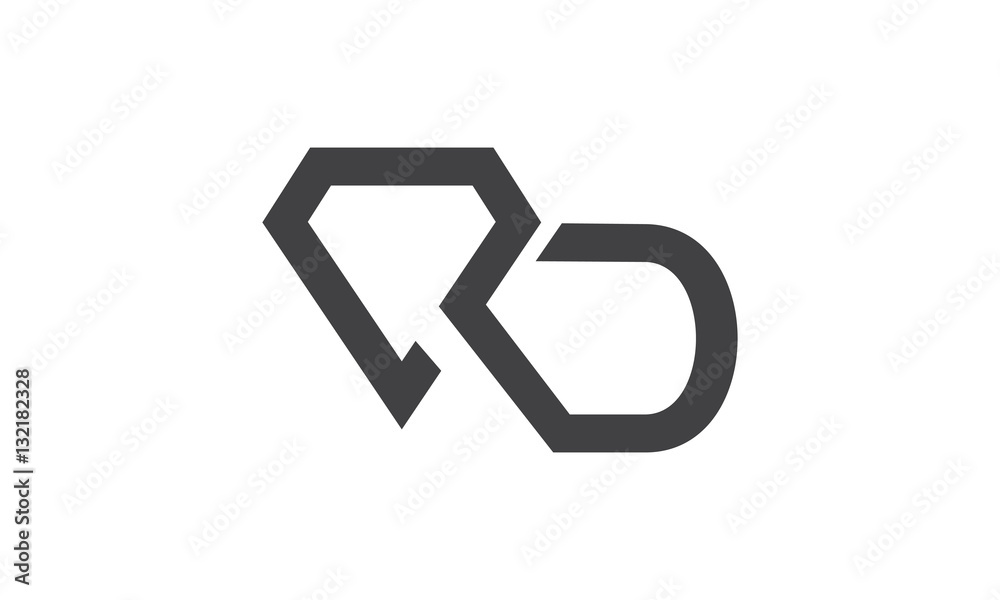 Diamond Initial R D Diamond Initial R D