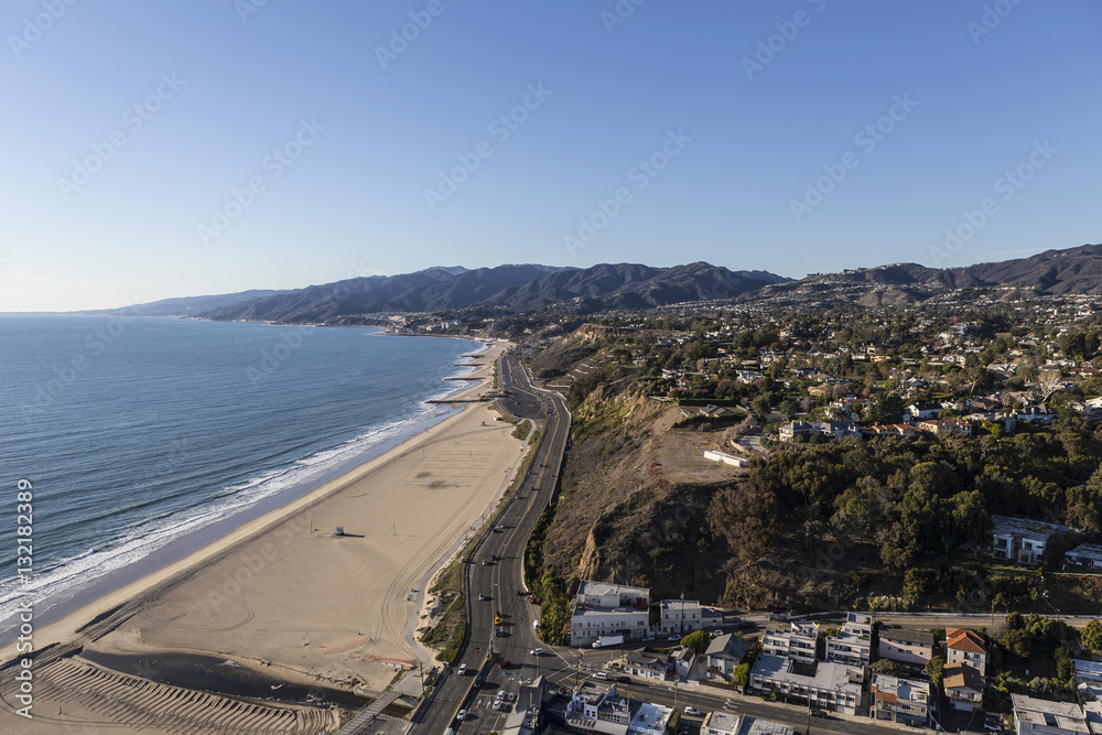 Pacific Coast Aerial Los Angeles and Malibu California