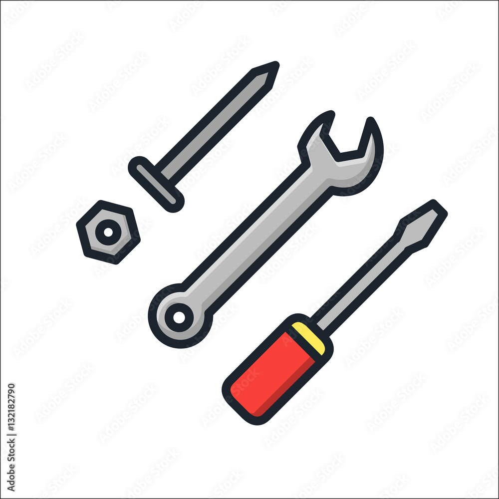 technical tools icon color