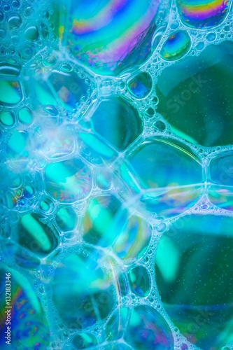 Close up of soap air bubbles