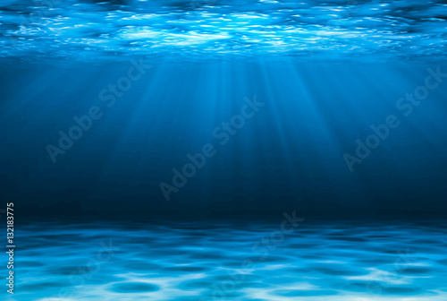 Obraz na plátně Blue deep water abstract natural background.