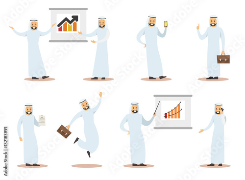 arab business character design 8
