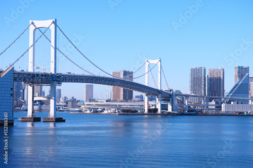 レインボーブリッジ遊歩道から見た風景