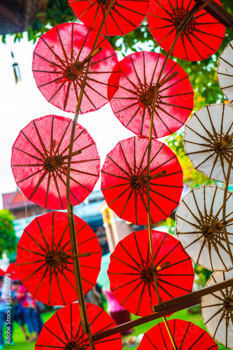 Background of Thai native umbrella photo