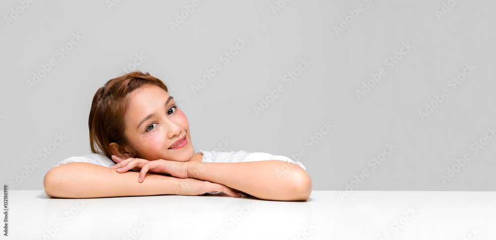 portrait of beautiful girl wearing white dress, half latina and half asian portrait of beautiful girl wearing white dress, half latina and half asian