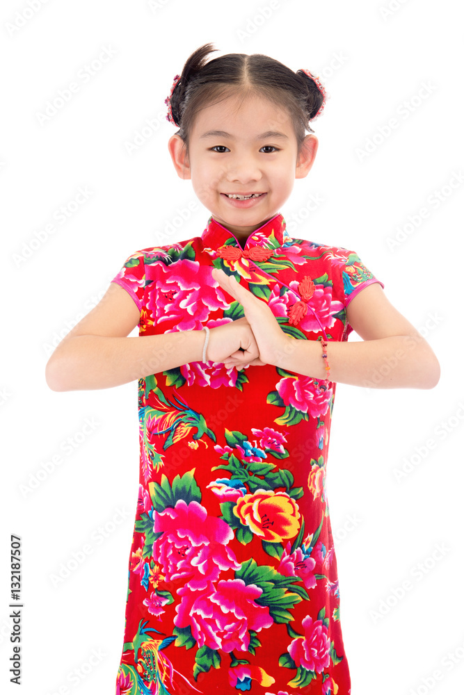 Little asian cute girl in Chinese costume Little asian cute girl in Chinese costume