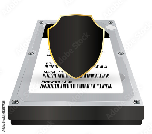 internal harddisk with a protection data shield