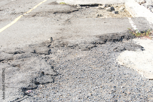 road damaged dangerous to vehicles