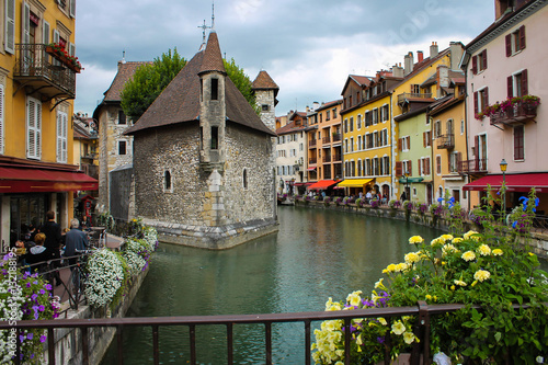 Chamonix Village Arve river, France