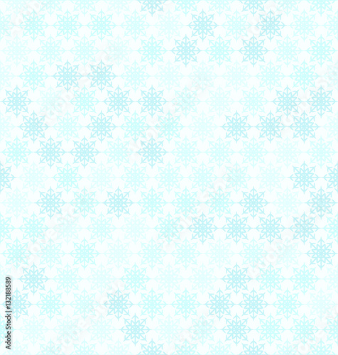 Snowflake pattern. Seamless vector winter cyan background