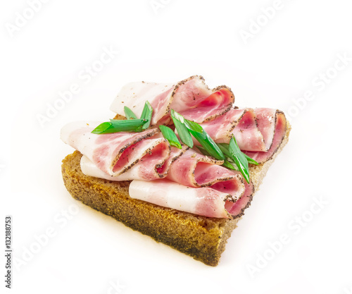 sandwich with bacon and black bread 2