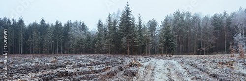 Obraz na płótnie Frozen field w salonie