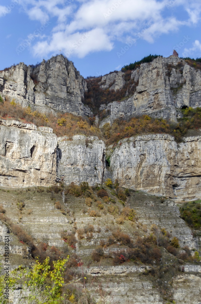 Two high top of Lakatnik rocks, Iskar river defile, Sofia province, Bulgaria 