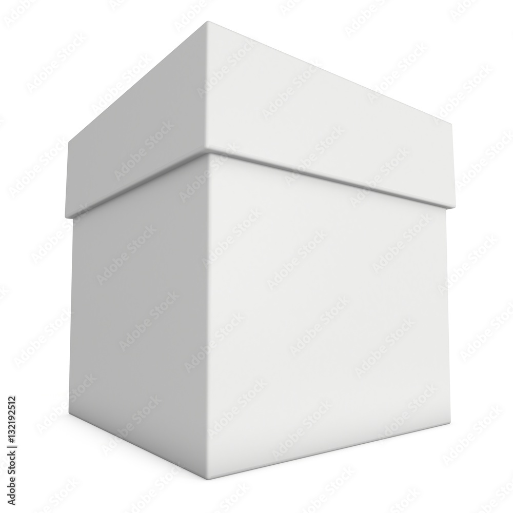 White box isolated on white background. Transportation concept. 3D render illustration for your design. White box isolated on white background. Transportation concept. 3D render illustration for your design.