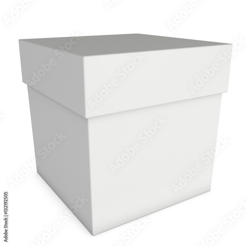 White box isolated on white background. Transportation concept. 3D render illustration for your design.