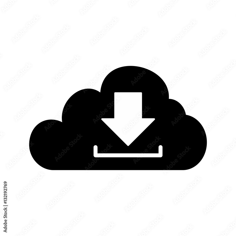 Download cloud symbol isolated on white background Download cloud symbol isolated on white background