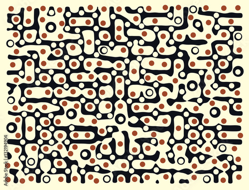 Fototapeta Naklejka Na Ścianę i Meble -  Abstract grunge vector background. Color mosaic composition of irregular graphic elements.
