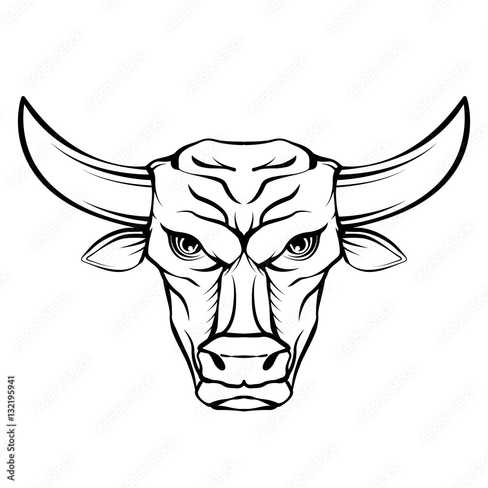 Bull Face Logo. Business Icon Set | Business icon, Graphic design portfolio  inspiration, Bull logo